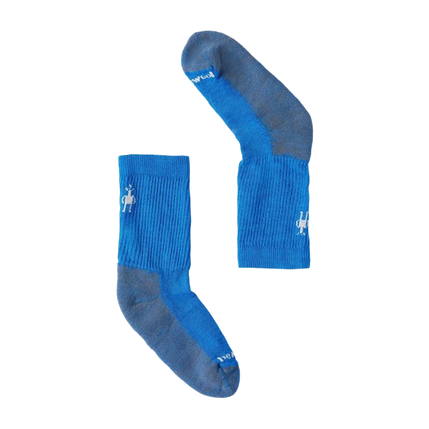 Smartwool Kids' Hike Light Cushion Crew Socks in laguna blue, pair top view