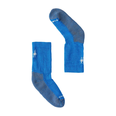Smartwool Kids' Hike Light Cushion Crew Socks in laguna blue, pair top view