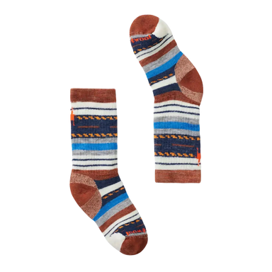 Smartwool Kid's Hike Margarita Crew Socks in picante, pair view