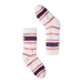 Smartwool Kid's Hike Striped Crew Socks in moonbeam, top view pair