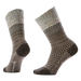 Smartwool Women's Everyday Cozy Popcorn Cable Crew Socks in taupe & natural marl, pair