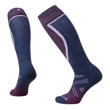 Smartwool Women's Ski Over The Calf Socks in purple iris, pair side view