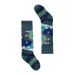 Smartwool Kid's Wintersport Full Cushion Mountain Moose Pattern Over The Calf Socks in twilight blue, pair
