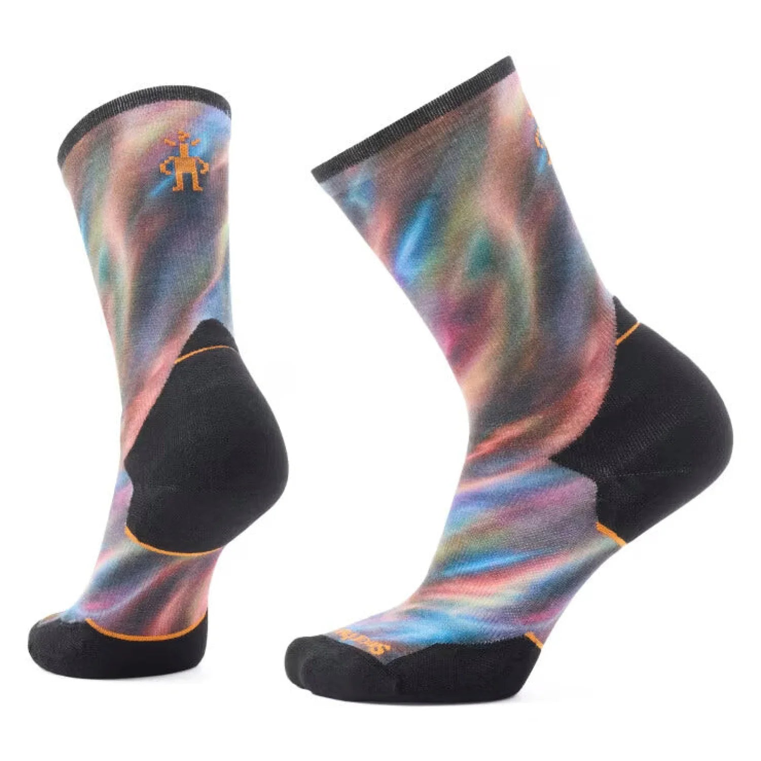 Smartwool Women's Trail Run Water Shimmer Print Crew Socks, pair