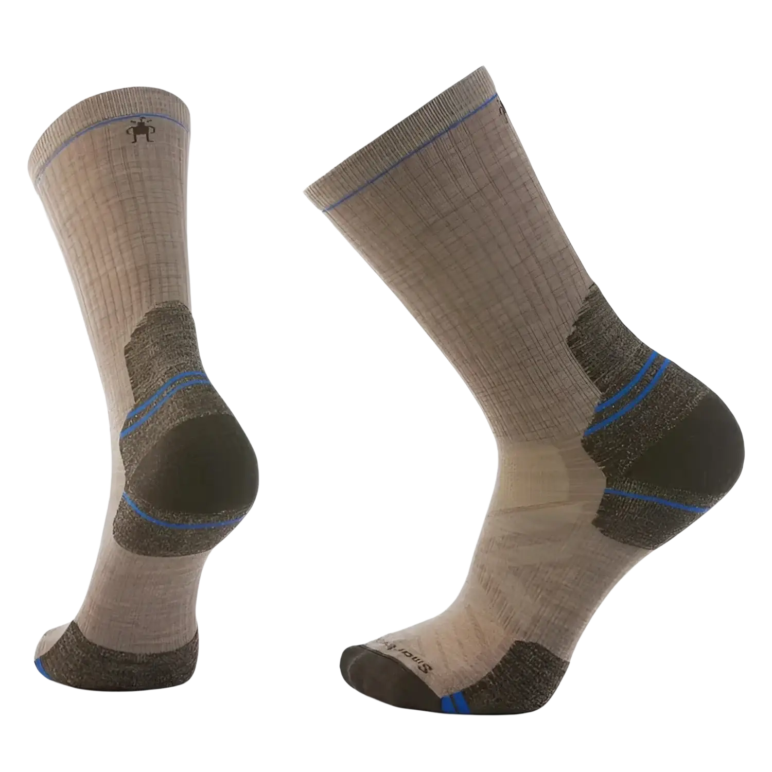 Smartwool Men's Hike Crew Socks in fossil, pair view
