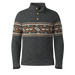 Smartwool Men's Heavy Henley Sweater in charcoal & pecan, front view