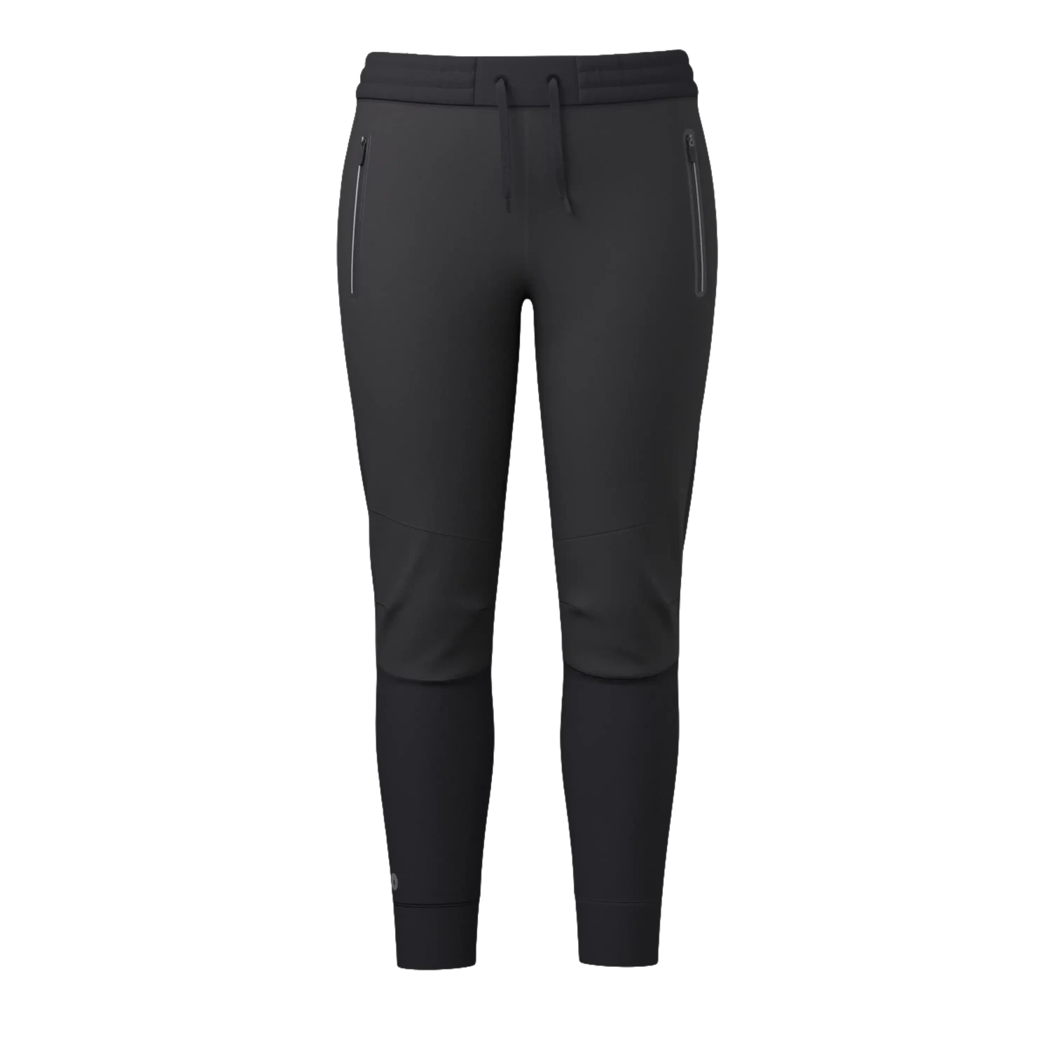 Smartwool Women's Active Fleece Wind Pant in black, flat front view