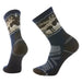 Smartwool Hike Mountain Moose Crew Socks in deep navy, pair side view