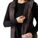 Smartwool Women's Smartloft Vest in mink, on model inner chest pocket detail view