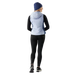 Smartwool Women's Smartloft Vest in icy nightfall blue, on model back view