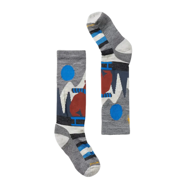 Smartwool Kid's Ski Sleigh Bear Over The Calf Socks in light gray