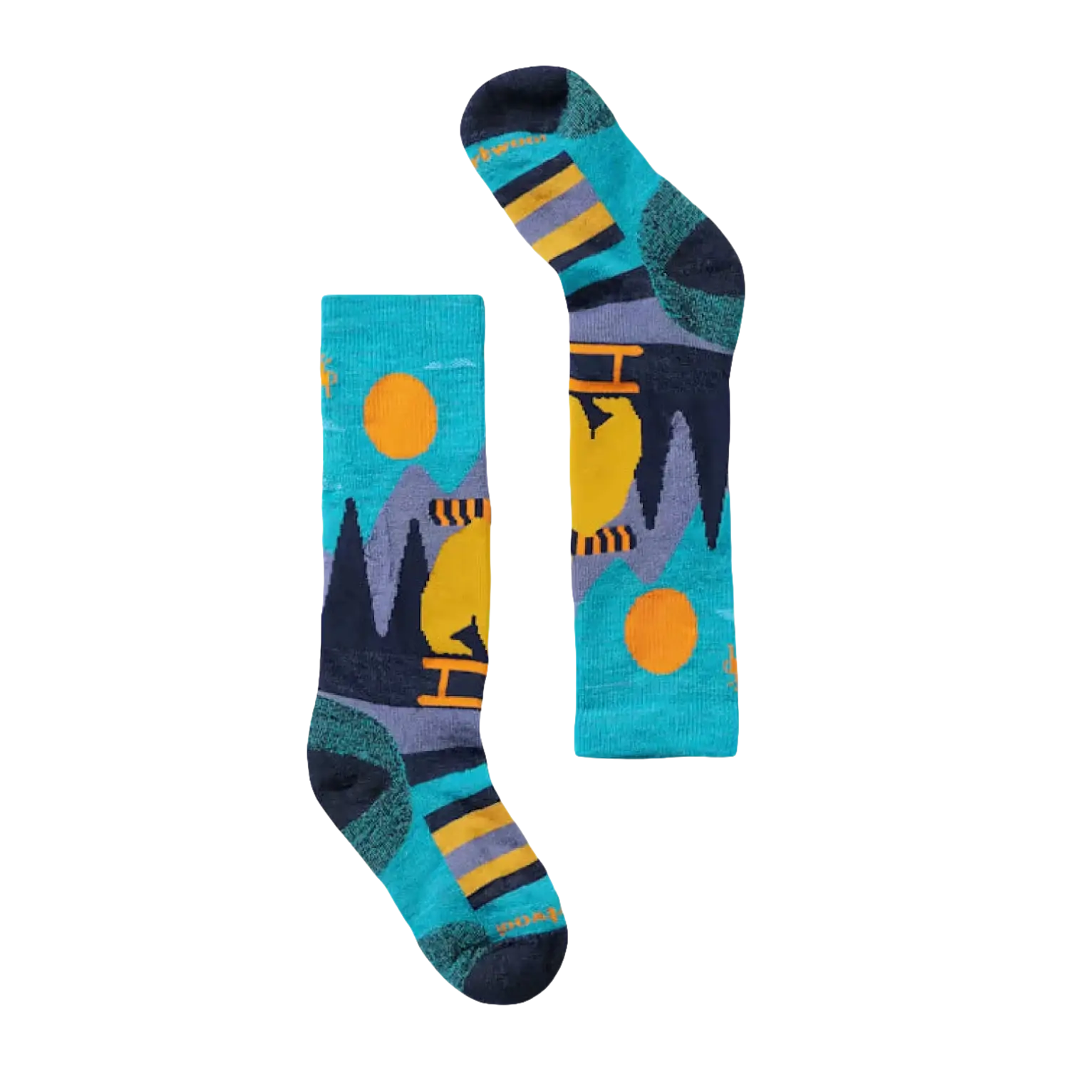 Smartwool Kid's Ski Sleigh Bear Over The Calf Socks in capri