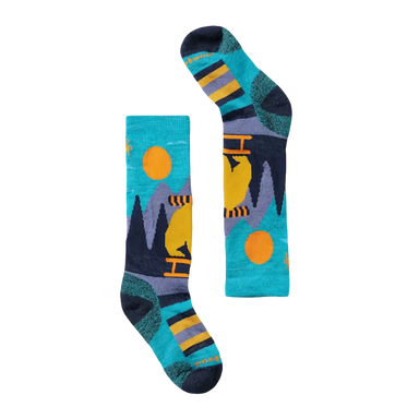 Smartwool Kid's Ski Sleigh Bear Over The Calf Socks in capri