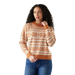 Smartwool Women's Edgewood Heritage Crew Sweater in terracotta, on model front view