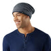 Smartwool Slouch Beanie in deep navy, on model view