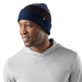 Smartwool Cantar Colorblock Beanie in nightfall blue, model front view