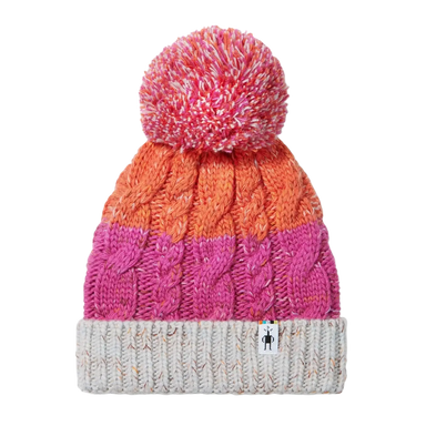 Smartwool Kid's Isto Beanie in coral reef, flat front view