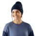 Smartwool Isto Retro Beanie in deep navy, model front 