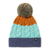 Smartwool Isto Retro Beanie in nightfall blue, flat front 