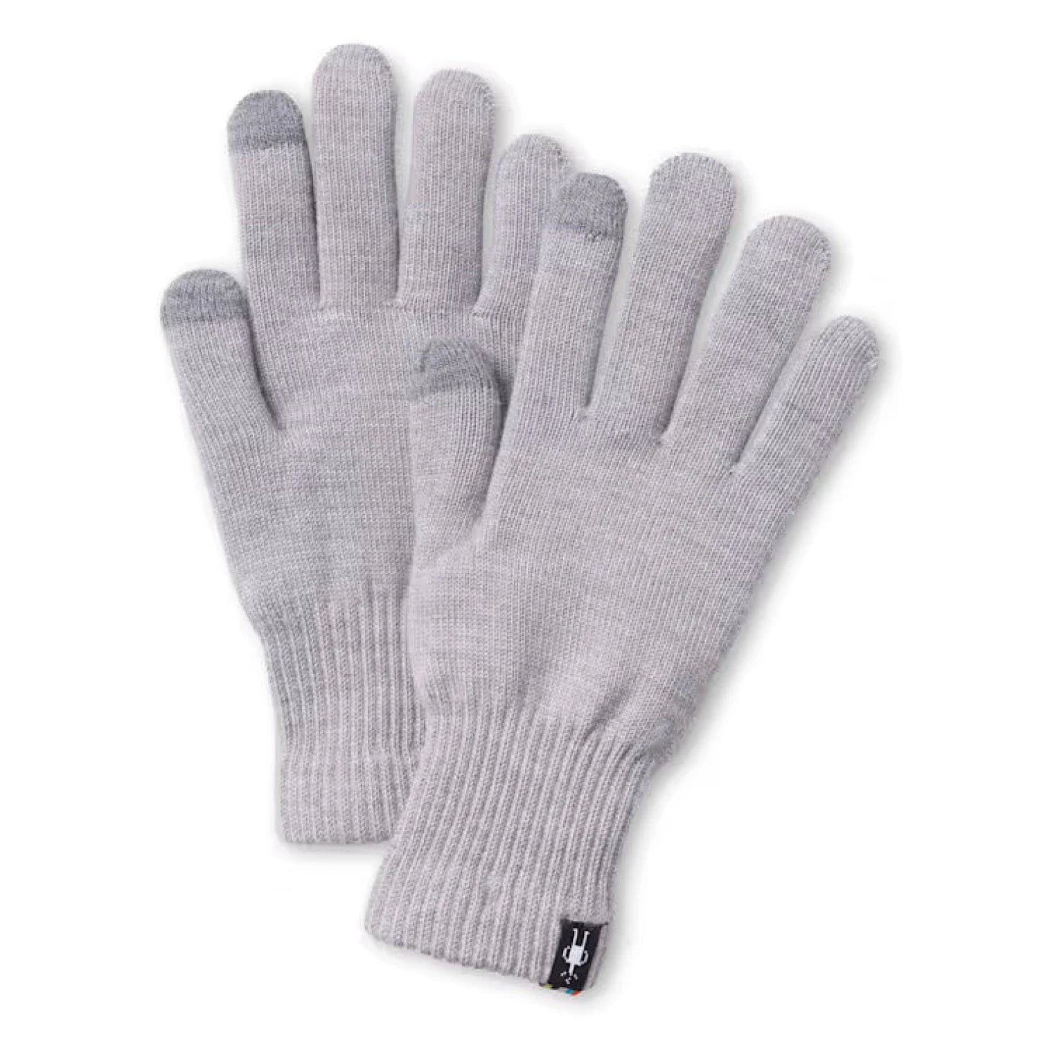 Smartwool Liner Glove in light gray heather, pair view