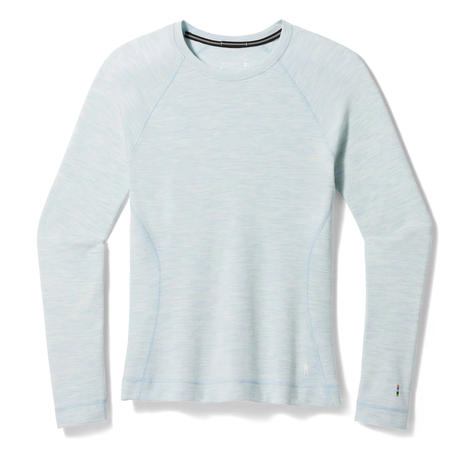 Smartwool Women's Classic Thermal Merino Base Layer Crew in winter sky heather, flat front