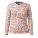 Smartwool Women's Classic Thermal Merino Base Layer Crew in coral reef floral, front view