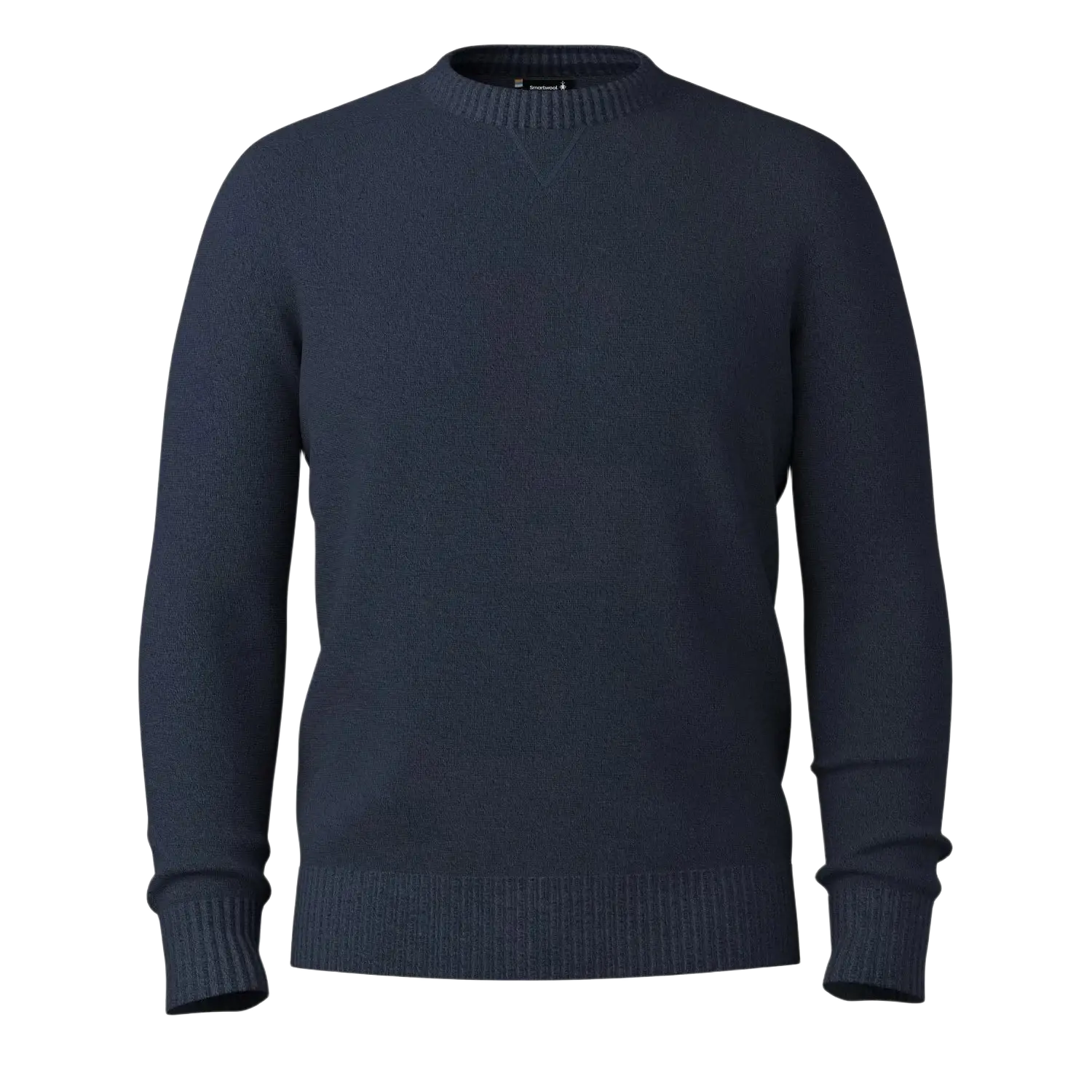 Smartwool Men's Sparwood Crew Sweater in deep navy & nightfall blue, front view