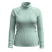 Smartwool Women's Thermal Merino Rib Turtleneck in arctic green heather, front flat