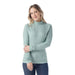 Smartwool Women's Thermal Merino Rib Turtleneck in arctic green heather, model front