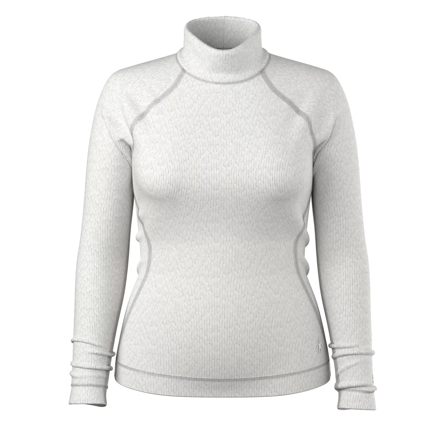 Smartwool Women's Thermal Merino Rib Turtleneck in ash heather, front view