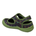 Oomphies Baby Splash Hook & Loop Sandal in olive & black bugs, back view