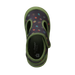 Oomphies Baby Splash Hook & Loop Sandal in olive & black bugs, top view
