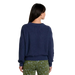 Toad & Co Women's Bianca Shaker Crew Sweater in true navy, on model back view