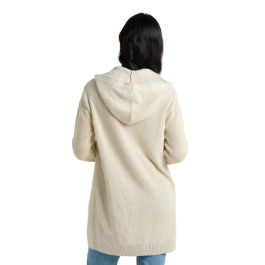 Toad & Co Women's Moss Point Hoodie in salt, on model back view
