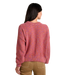 Toad & Co Women's Twigtree Crew Sweater in flamingo, on model back view