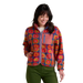 Toad & Co Women's Campo Fleece Jacket in kyanite floral print, model front view