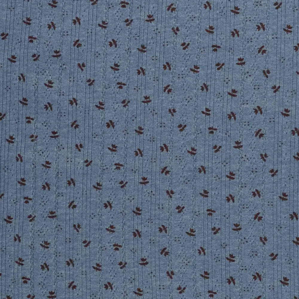 Toad & Co Women's Foothill Pointelle Long Sleeve Crew II, north shore ditsy print fabric detail