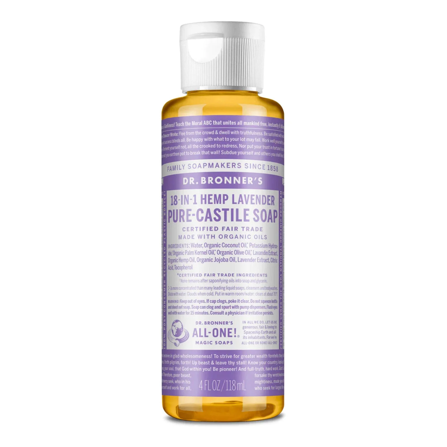 LIBERTY MOUNTAIN Dr. Bronners Liquid Castile Soap LAVENDER