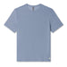 Vuori Men's Strato Tech Tee in chambray heather, flat front