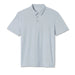 Vuori Men's Strato Tech Polo in platinum heather, flat front view