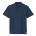 Vuori Men's Strato Tech Polo in navy heather, flat front view