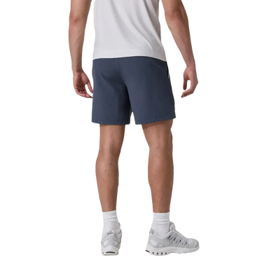 Vuori Men's Crosscourt Short in navy, on model back view