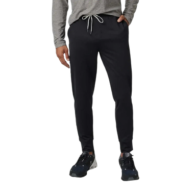 Vuori Men's Sunday Performance Jogger in black, on model front view