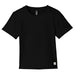 Vuori Women's Pose Fitted Tee in black, flat front view