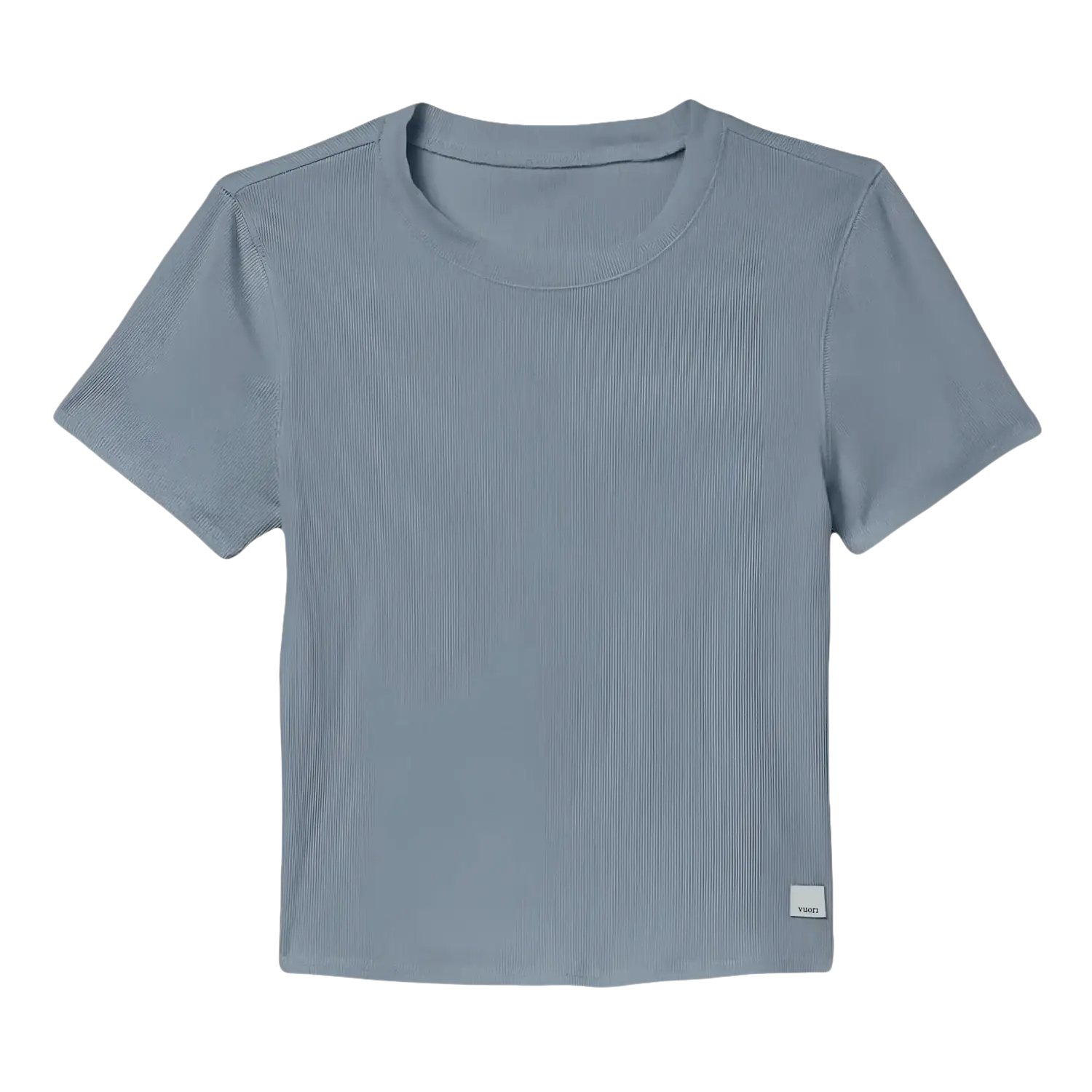 Vuori Women's Pose Fitted Tee in seaglass, flat front