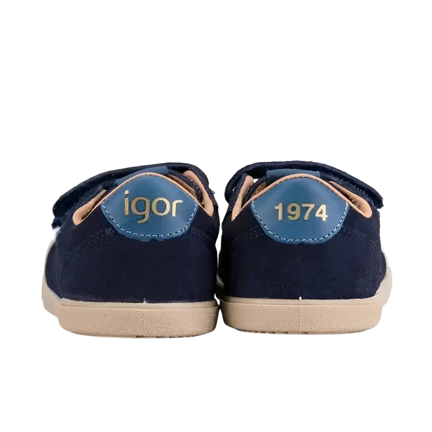 IGOR Toddler's Tennis Suede Shoes in marino, back view