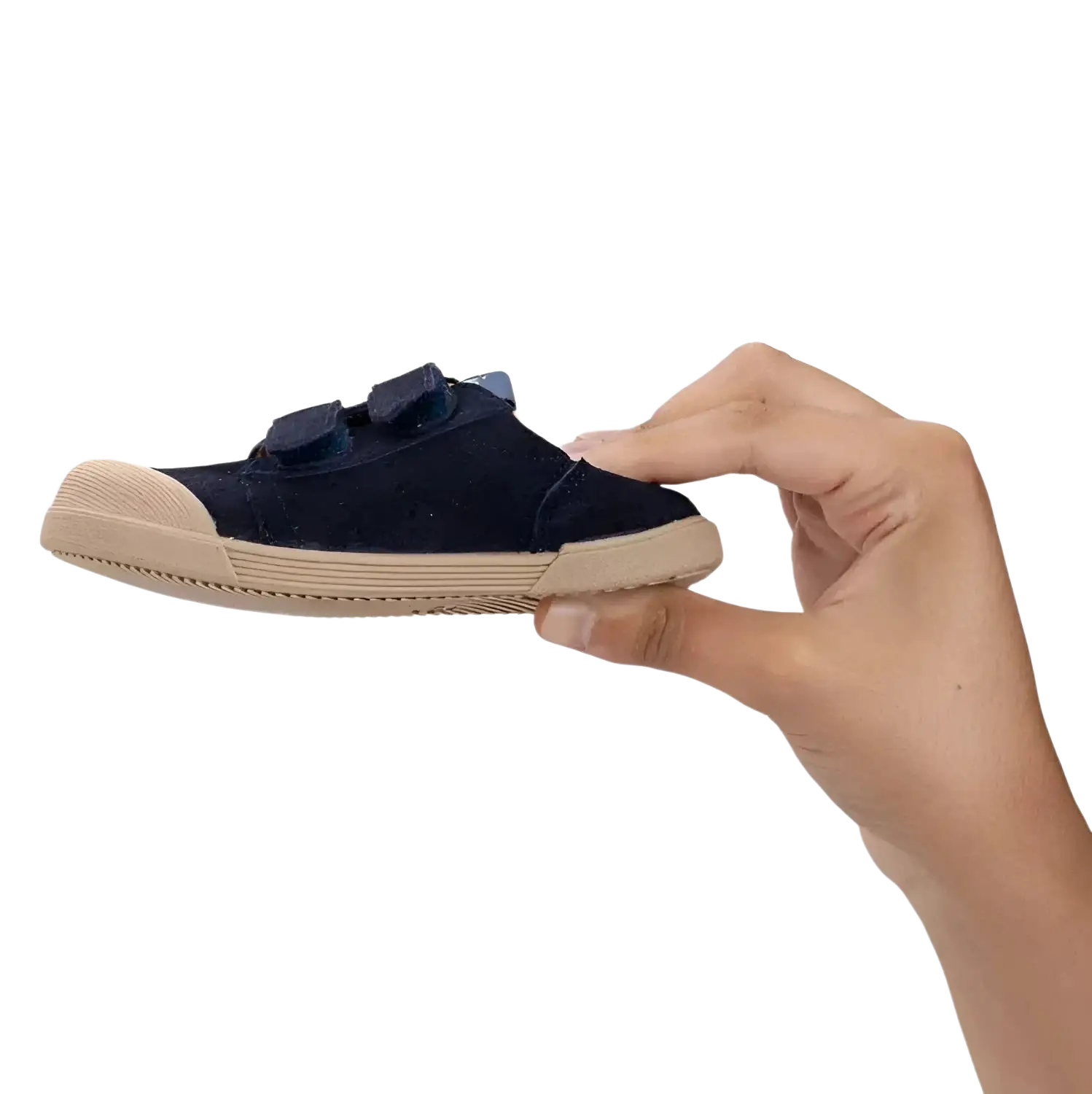 IGOR Toddler's Tennis Suede Shoes in marino, flexible heel view
