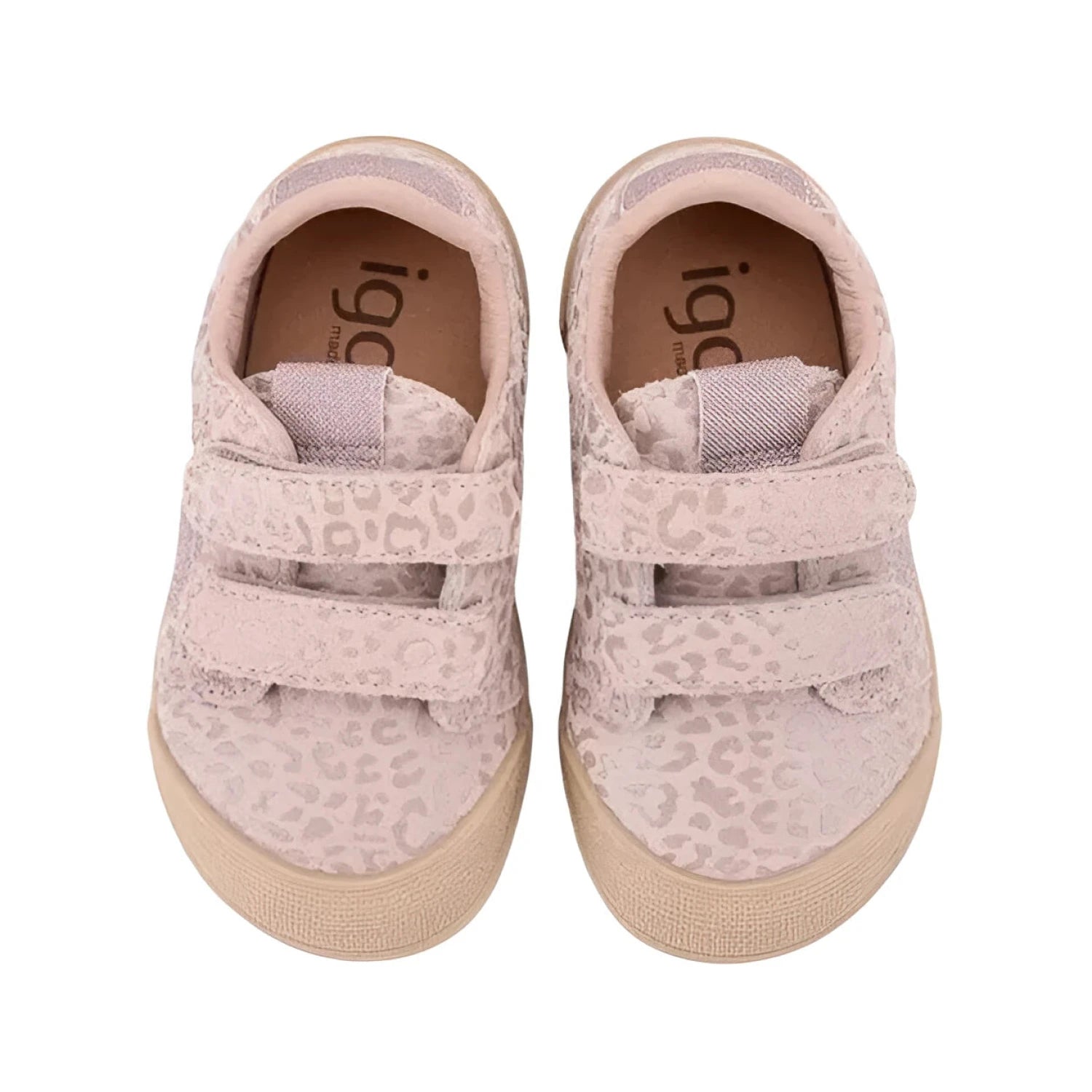 IGOR Toddler's Tennis Suede Shoes in leo rosa, pair top view