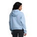 Free Fly Women's Bamboo Northcoast Fleece Anorak in clear sky, on model back view