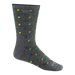 Wide Open Men's On The Dot Cushioned Crew Socks in gray, side view